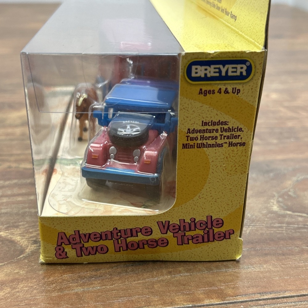 Breyer Mini Whinnies Play Set Adventure Vehicle 2 Horse Trailer NEW Sealed - Picture 7 of 9